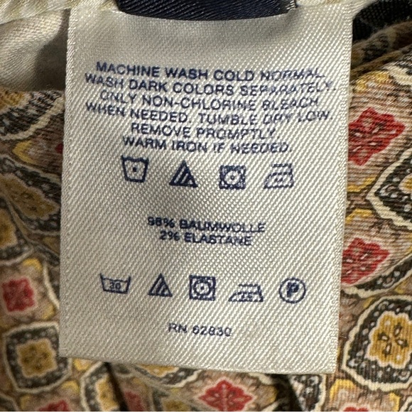 Lands' End patterned jeans, 16, fit 2, straight leg, cotton blend - Picture 7 of 11